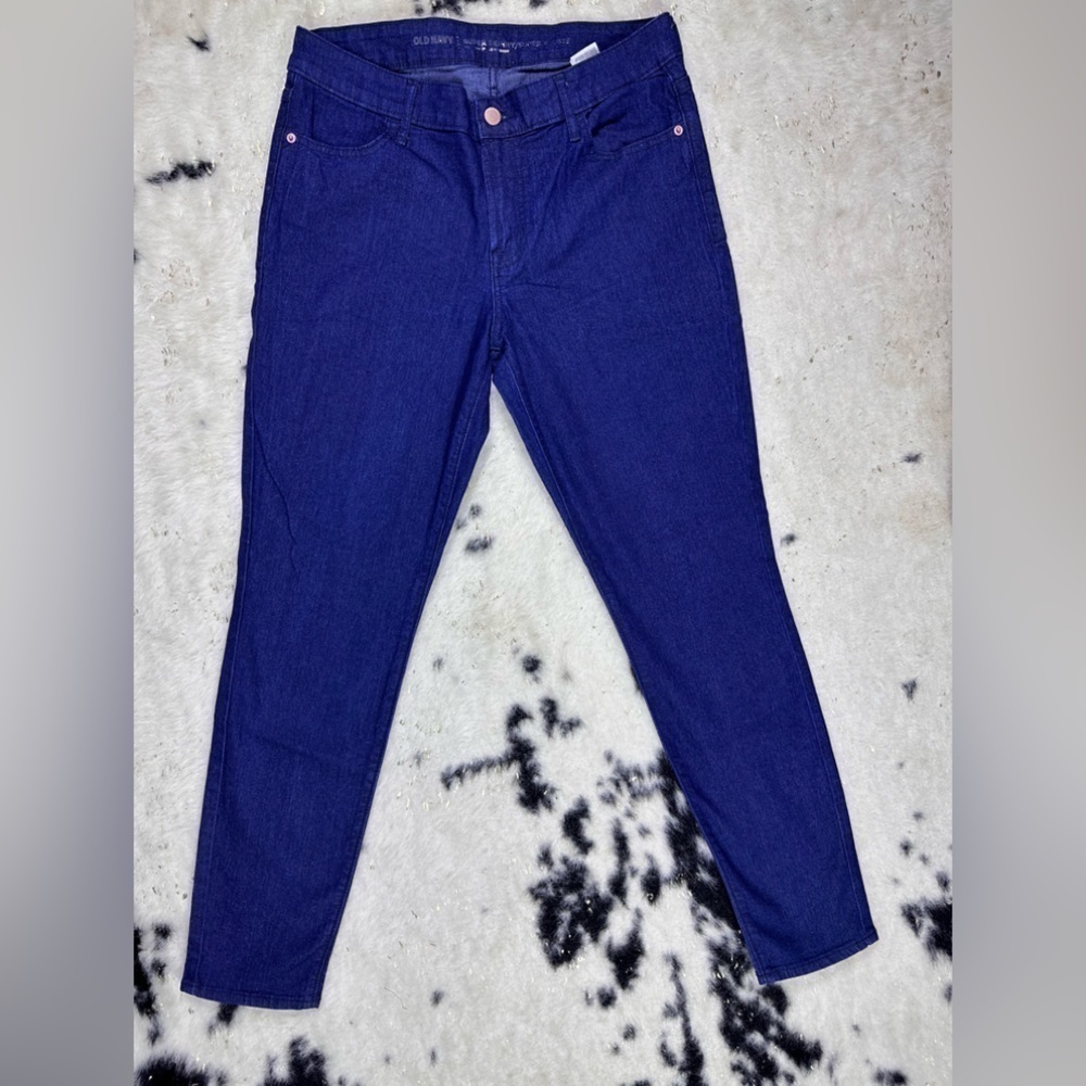 Old Navy Dark Wash Super Skinny Super Adjust Denim Jeans Size 10